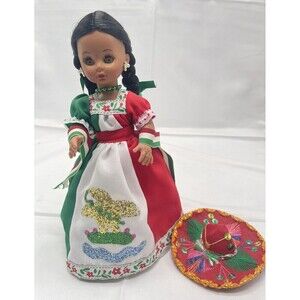 Vintage Típicas Mexican Doll Dolly 13” Rare Hard To Find